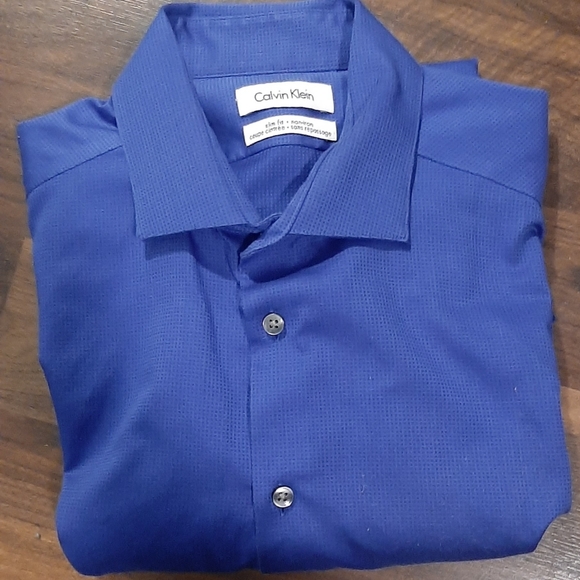 Calvin Klein, 16 1/2, 32/33 Blue Dress Shirt!! - Picture 1 of 1